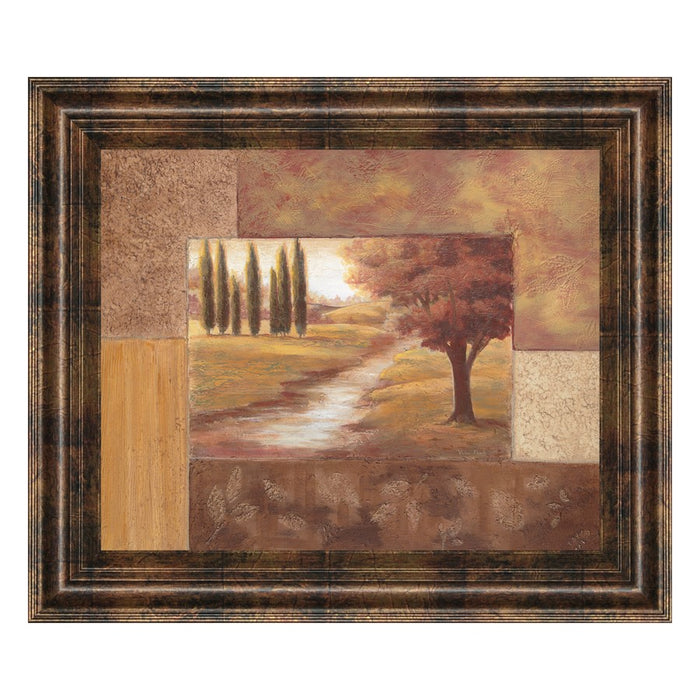Classy Living Tranquil Pathway Wall Art 26"x22", Dark Chocolate Frame - 335
