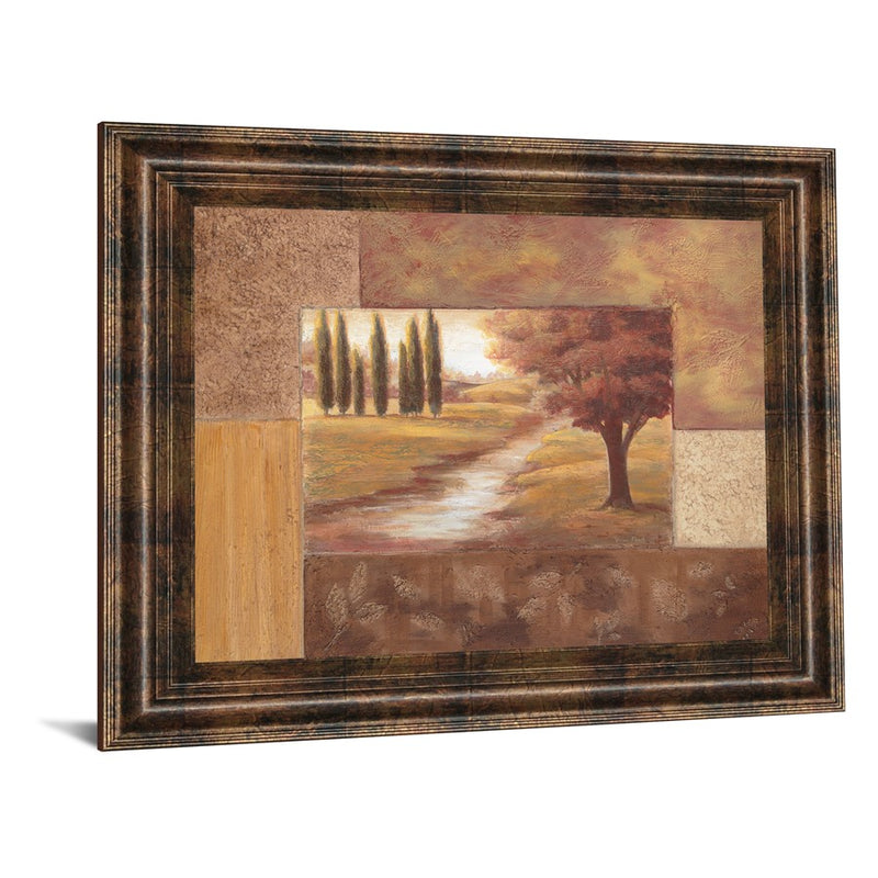 Classy Living Tranquil Pathway Wall Art 26"x22", Dark Chocolate Frame