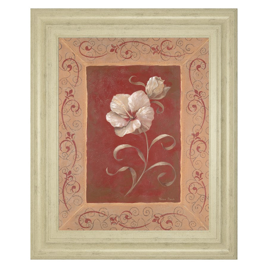 Classy Living Elegant Blossom Wall Art 22"x26", Ivory Frame