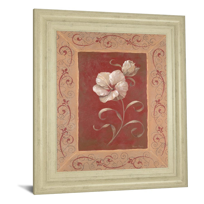 Classy Living Elegant Blossom Wall Art 22"x26", Ivory Frame