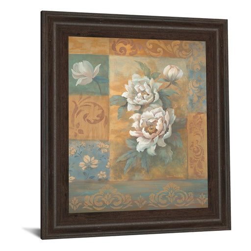 Classy Living Floral Serenity Wall Art 22"x26", Cinnamon Mocha Frame