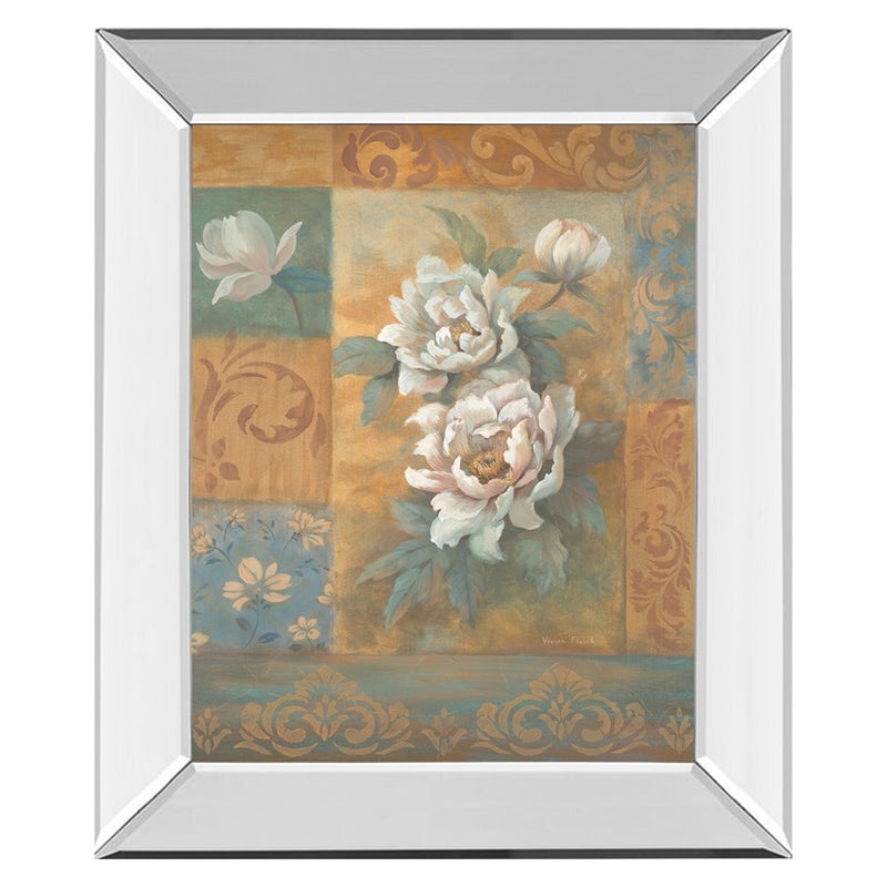 Classy Living Floral Serenity Wall Art 22"x26", Mirrored Frame