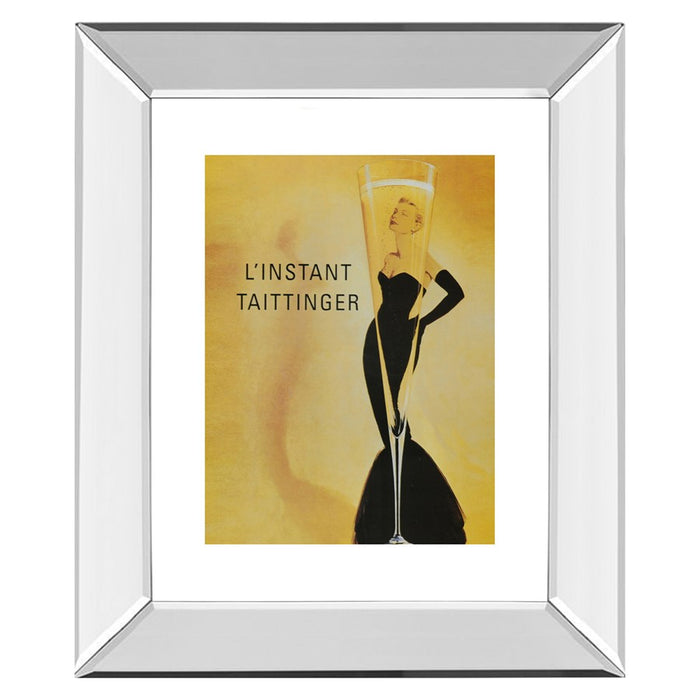 Classy Living Taittinger Elegance Wall Art 22"x26", Mirrored Frame