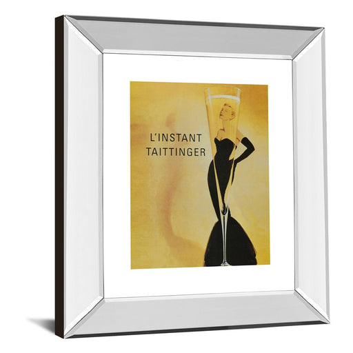 Classy Living Taittinger Elegance Wall Art 22"x26", Mirrored Frame