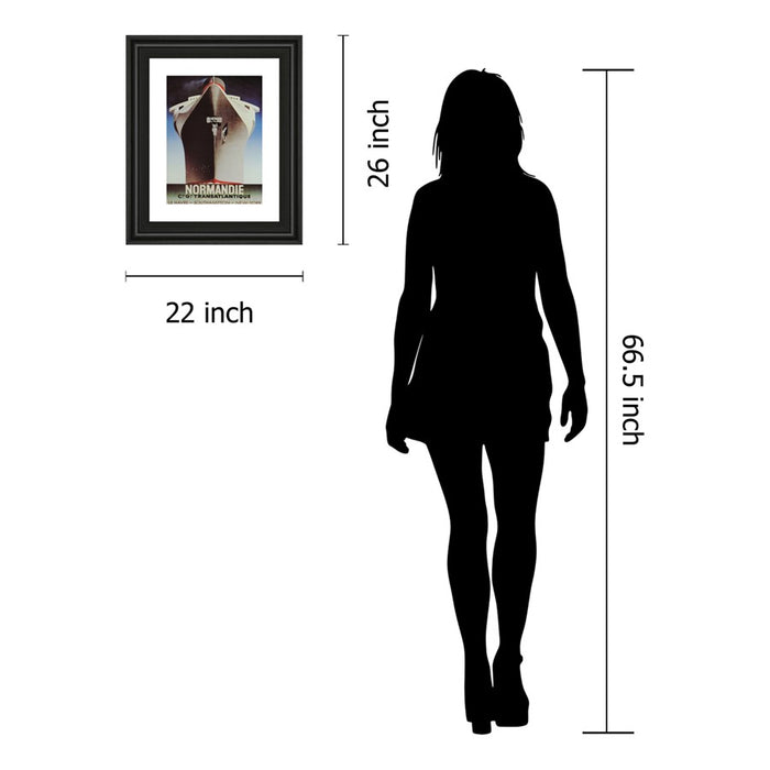 Classy Living Normandie Voyage Wall Art 22"x26", Midnight Aura Frame