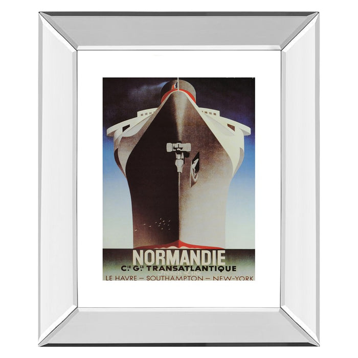 Classy Living Normandie Voyage Wall Art 22"x26", Mirrored Frame