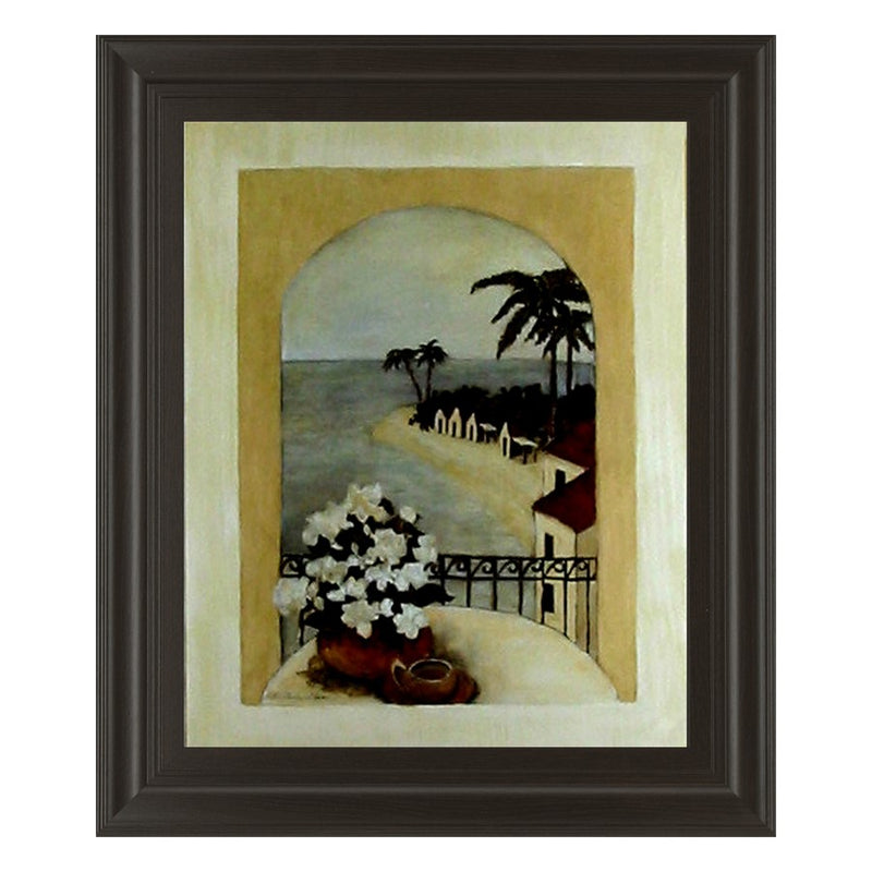 Classy Living Tropical Moon Wall Art 22"x26", Dark Chocolate Frame