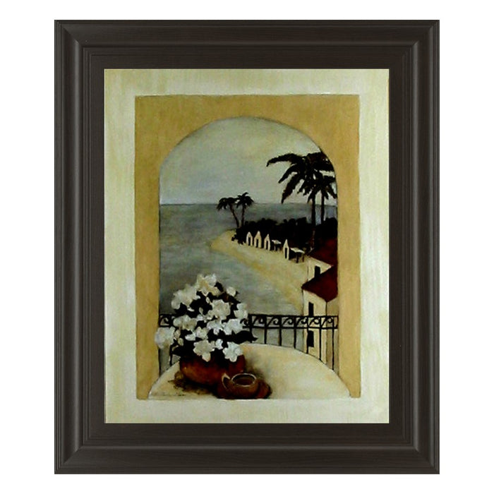 Classy Living Tropical Moon Wall Art 22"x26", Dark Chocolate Frame