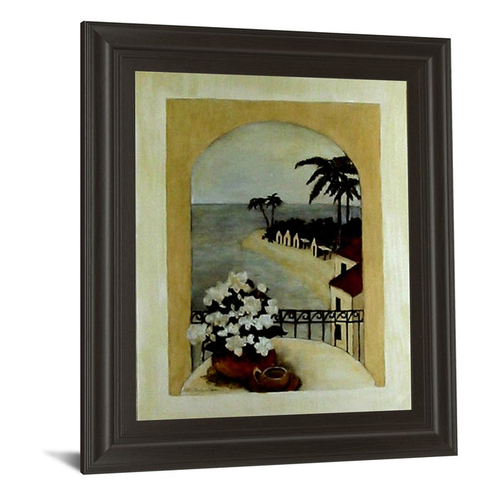 Classy Living Tropical Moon Wall Art 22"x26", Dark Chocolate Frame