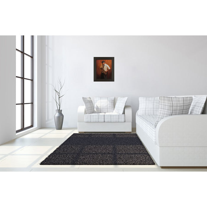 Classy Living Soulful Saxophonist Wall Art 22"x26", Dark Chocolate Frame