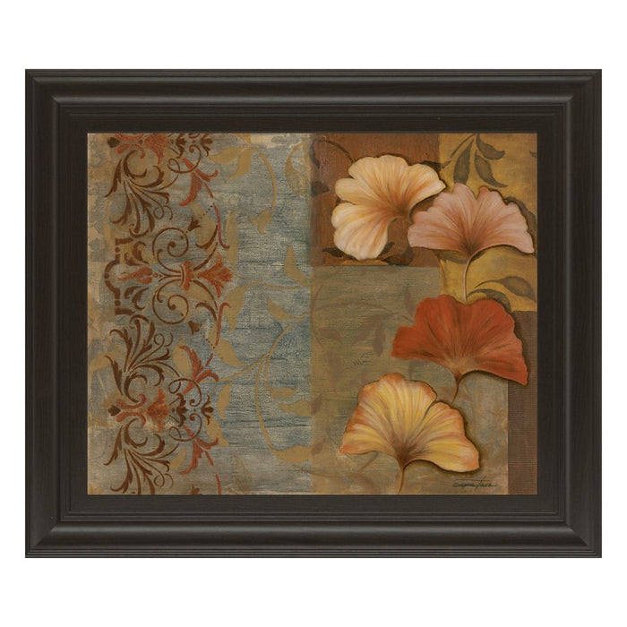 Classy Living Golden Petal Story Wall Art 26"x22", Dark Chocolate Frame