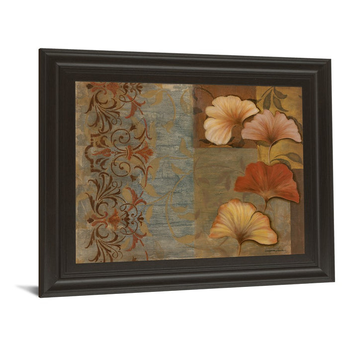 Classy Living Golden Petal Story Wall Art 26"x22", Dark Chocolate Frame