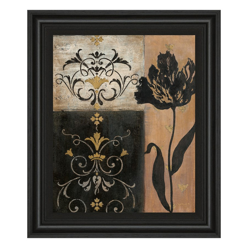 Classy Living Tulip Silhouette Wall Art 22"x26", Midnight Aura Frame