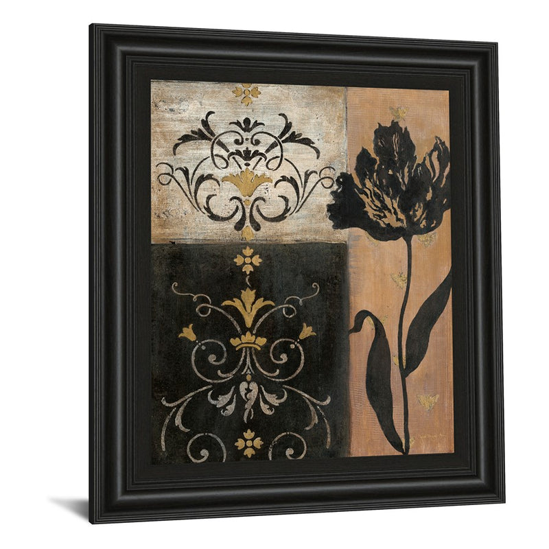 Classy Living Tulip Silhouette Wall Art 22"x26", Midnight Aura Frame