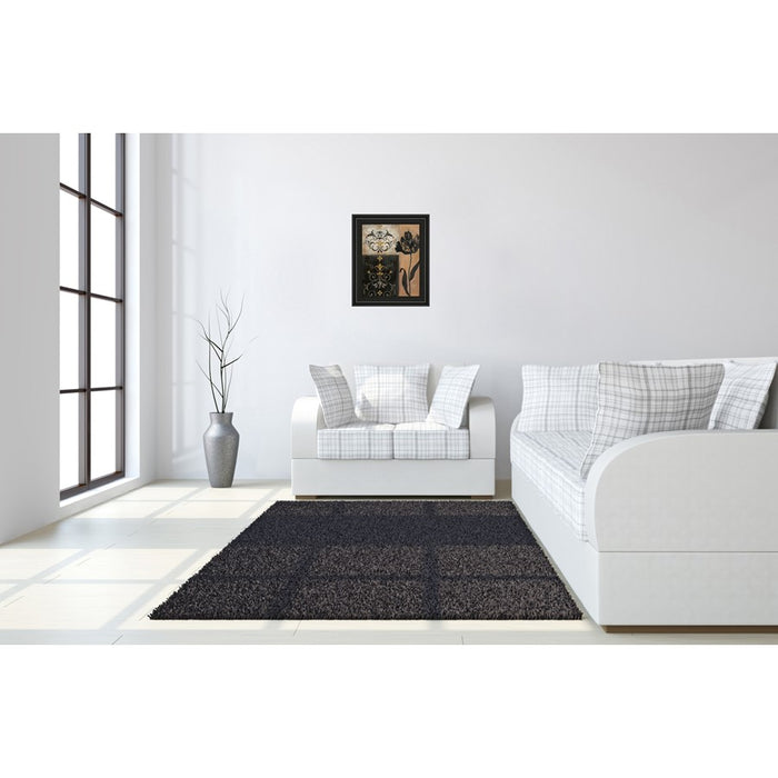 Classy Living Tulip Silhouette Wall Art 22"x26", Midnight Aura Frame