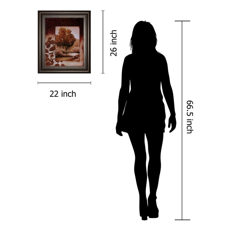 Classy Living Copperwood Reflections Wall Art 22"x26", Chocolate Frame