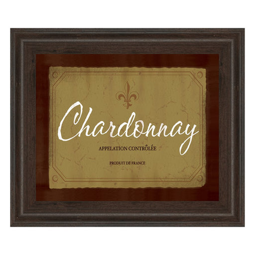 Classy Living Chardonnay Elegance Wall Art 26"x22", Cinnamon Mocha Frame - 4712
