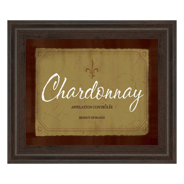 Classy Living Chardonnay Elegance Wall Art 26"x22", Cinnamon Mocha Frame - 4712