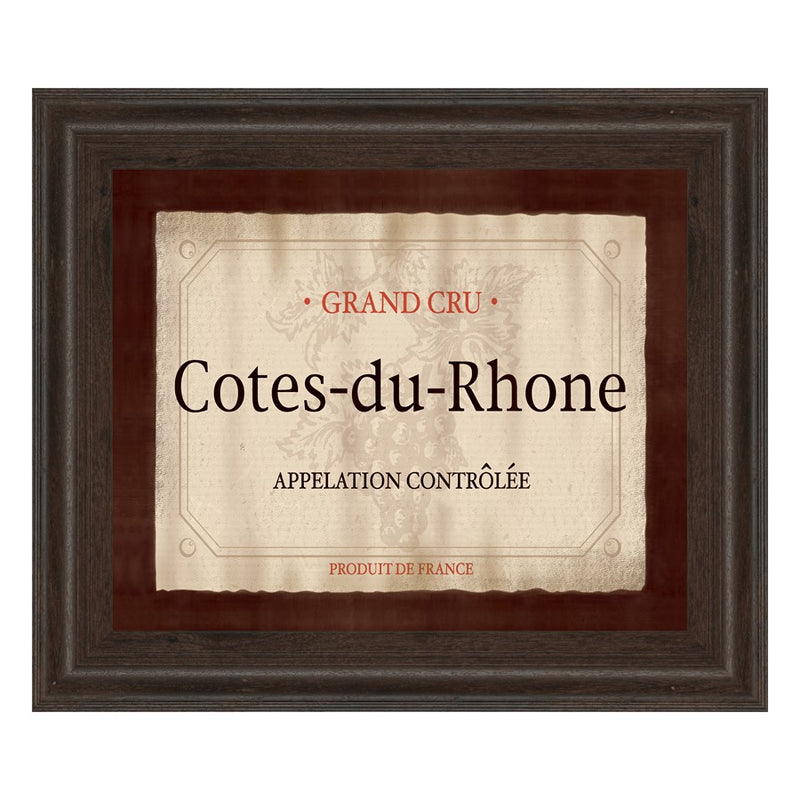 Classy Living Cotes-du-Rhone Wall Art 26"x22", Cinnamon Mocha Frame