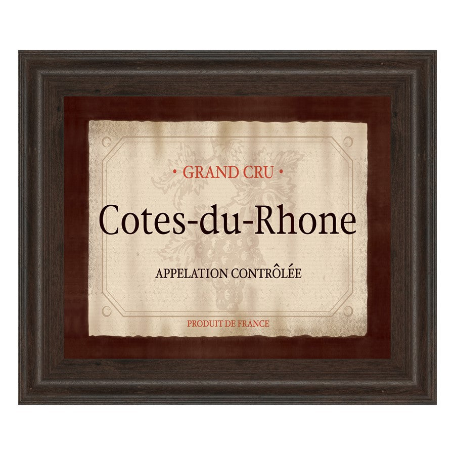 Classy Living Cotes-du-Rhone Wall Art 26"x22", Cinnamon Mocha Frame