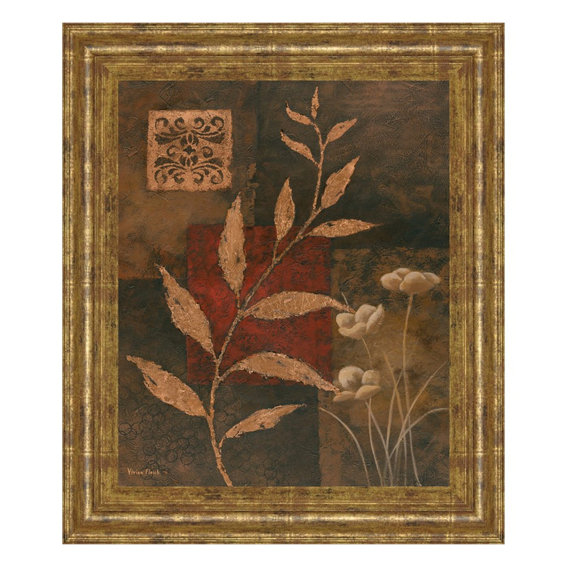 Classy Living Copper Rhythm I Wall Art 22"x26", GiIded Radiance Frame