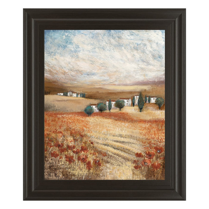 Classy Living Rustic Hilltown View Wall Art 22"x26", Dark Chocolate Frame