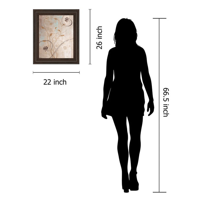 Classy Living Spring Meadow Wall Art 22"x26", Cinnamon Mocha Frame