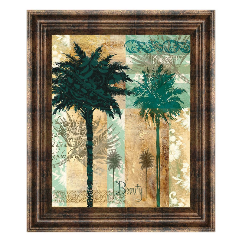 Classy Living Verdant Palms Wall Art 22"x26", Dark Chocolate Frame