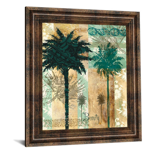 Classy Living Verdant Palms Wall Art 22"x26", Dark Chocolate Frame