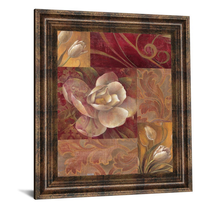 Classy Living Elegant Blooms Wall Art 22"x26", Dark Chocolate Frame