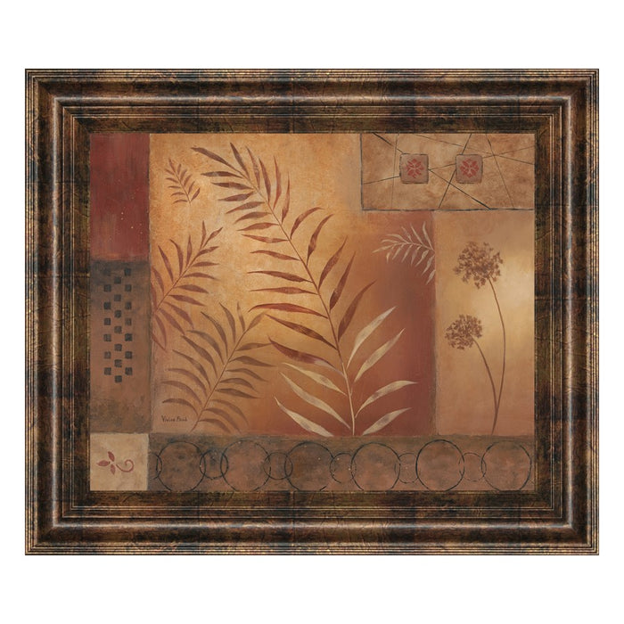 Classy Living Modern Fern II Wall Art 26"x22", Dark Chocolate Frame