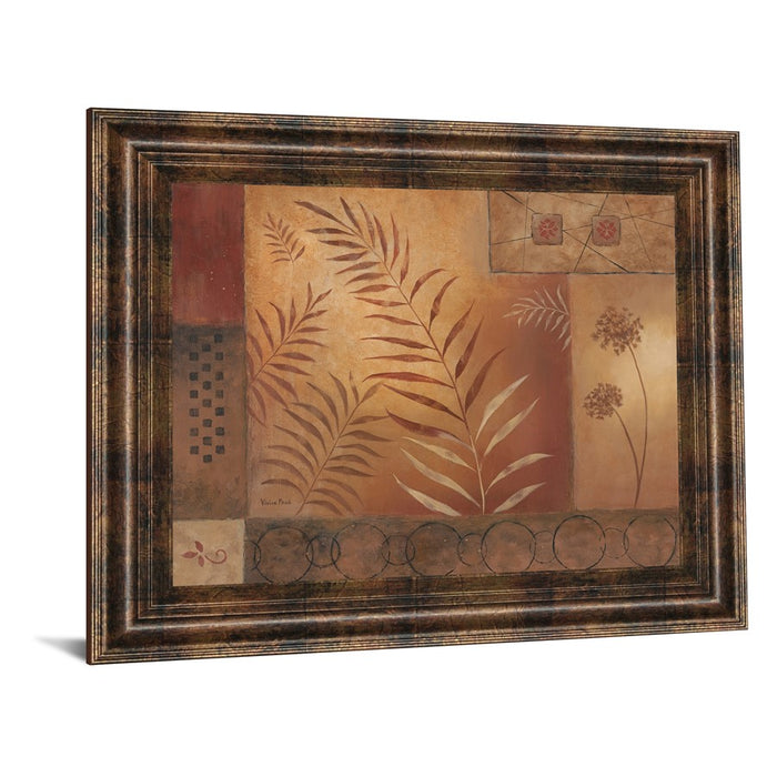 Classy Living Modern Fern II Wall Art 26"x22", Dark Chocolate Frame