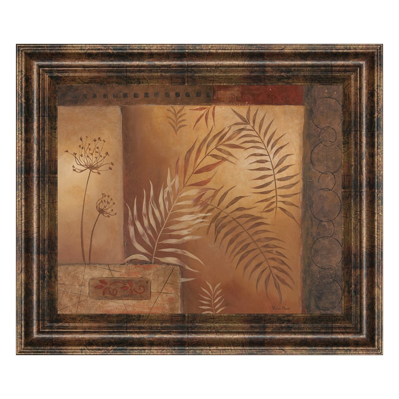 Classy Living Serene Ferns Wall Art 26"x22", Dark Chocolate Frame