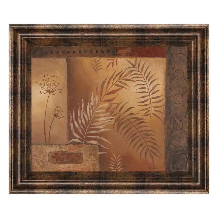 Classy Living Serene Ferns Wall Art 26"x22", Dark Chocolate Frame