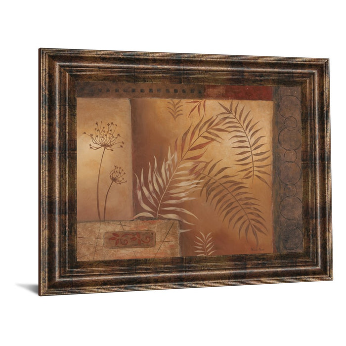 Classy Living Serene Ferns Wall Art 26"x22", Dark Chocolate Frame