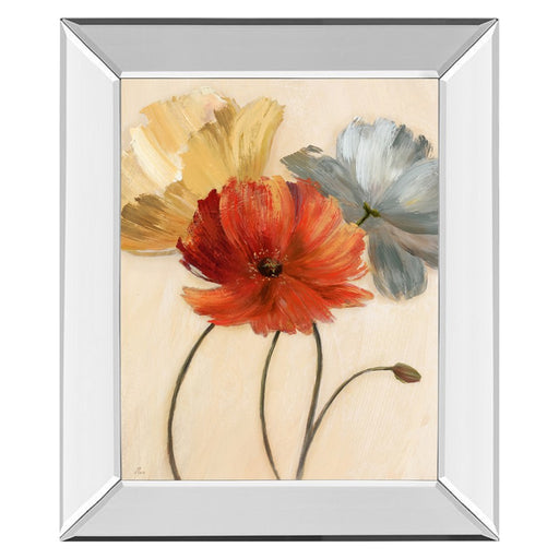 Classy Living Poppy Palette Wall Art 22"x26", Mirrored Frame