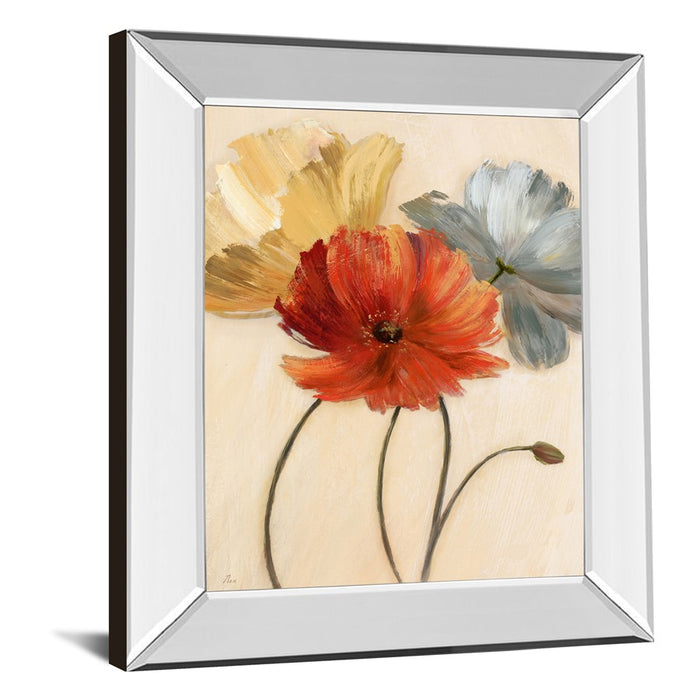 Classy Living Poppy Palette Wall Art 22"x26", Mirrored Frame