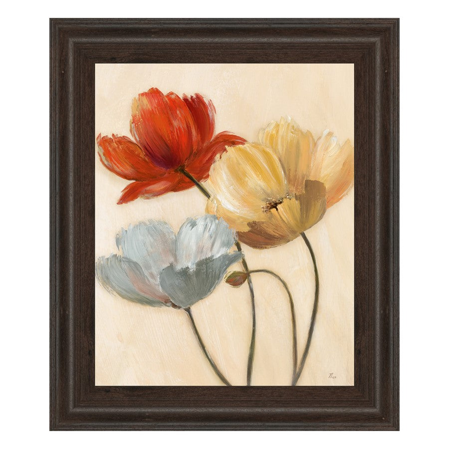 Classy Living Poppy Palette II Wall Art 22"x26", Cinnamon Mocha Frame