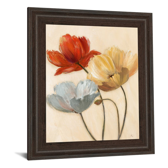 Classy Living Poppy Palette II Wall Art 22"x26", Cinnamon Mocha Frame
