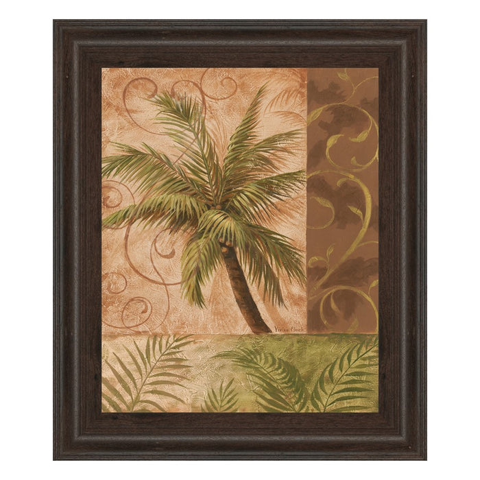 Classy Living Tropical Palm Wall Art 22"x26", Cinnamon Mocha Frame