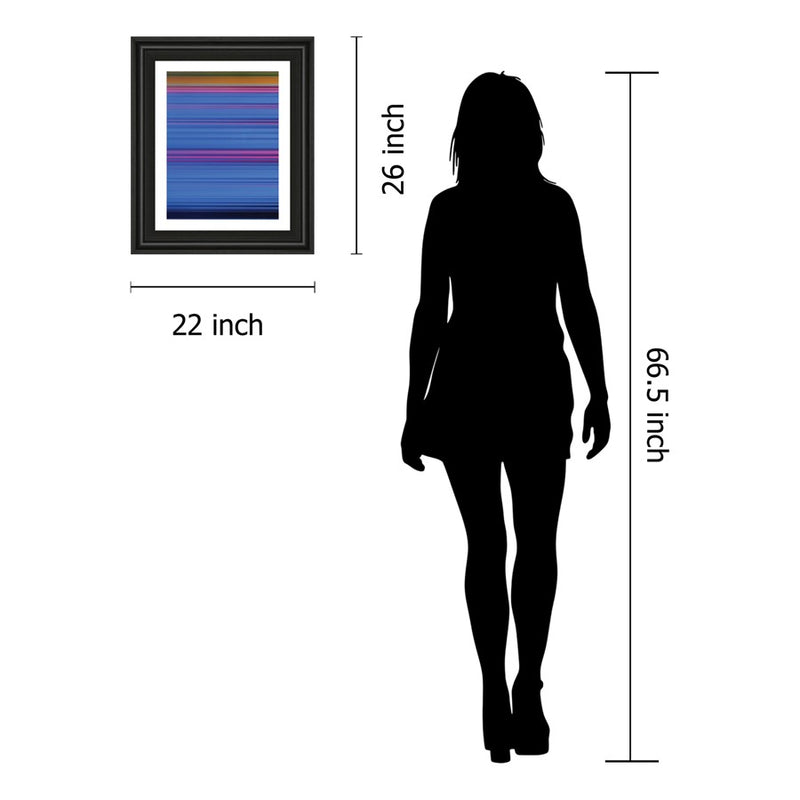 Classy Living Abstract Blues Wall Art 22"x26", Midnight Aura Frame