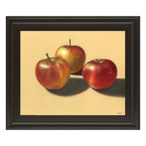 Classy Living Luminous Apples Wall Art 26"x22", Dark Chocolate Frame