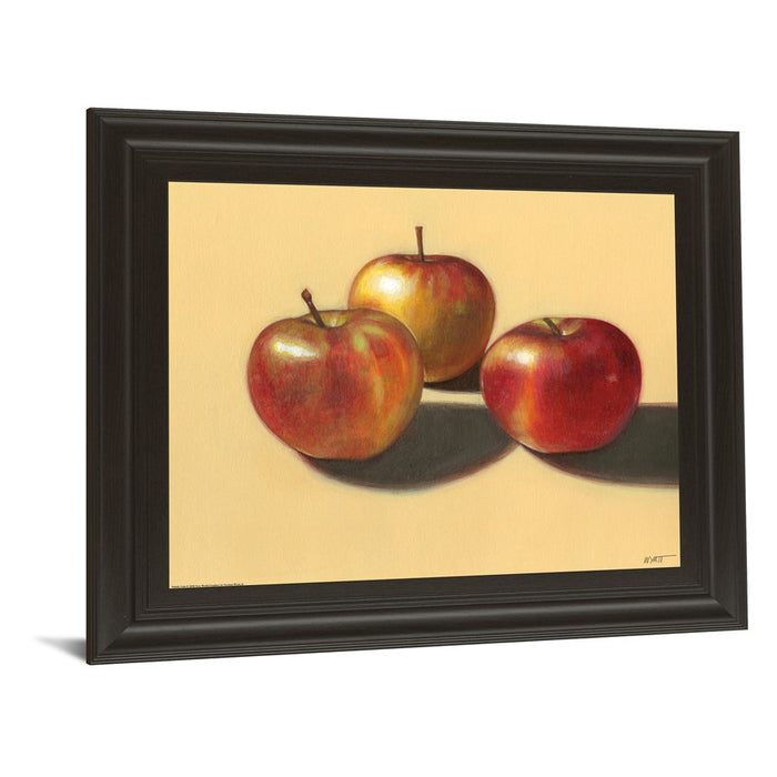Classy Living Luminous Apples Wall Art 26"x22", Dark Chocolate Frame