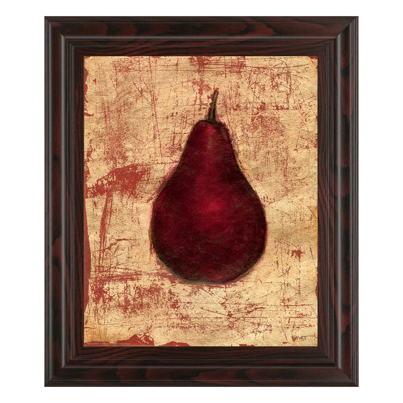 Classy Living Crimson Pear Wall Art 22"x26", Cinnamon Mocha Frame