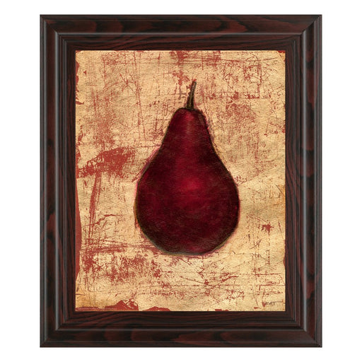 Classy Living Crimson Pear Wall Art 22"x26", Cinnamon Mocha Frame - 4841