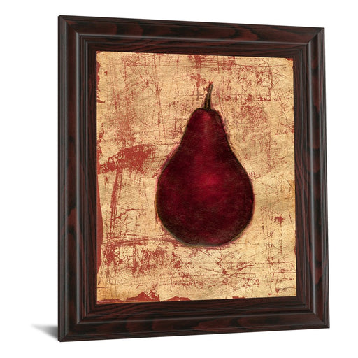 Classy Living Crimson Pear Wall Art 22"x26", Cinnamon Mocha Frame