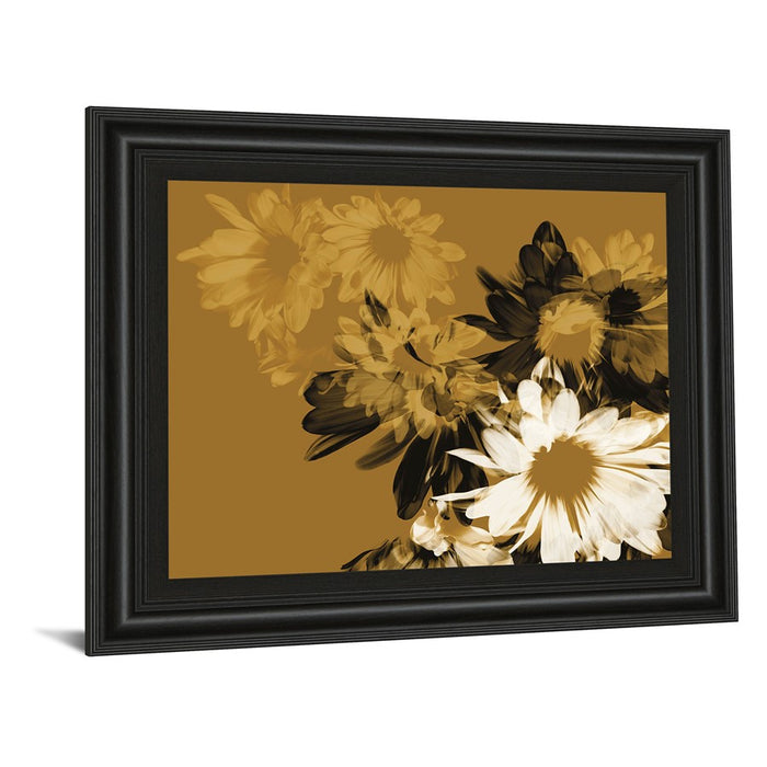 Classy Living Golden Bloom II Wall Art 26"x22", Midnight Aura Frame