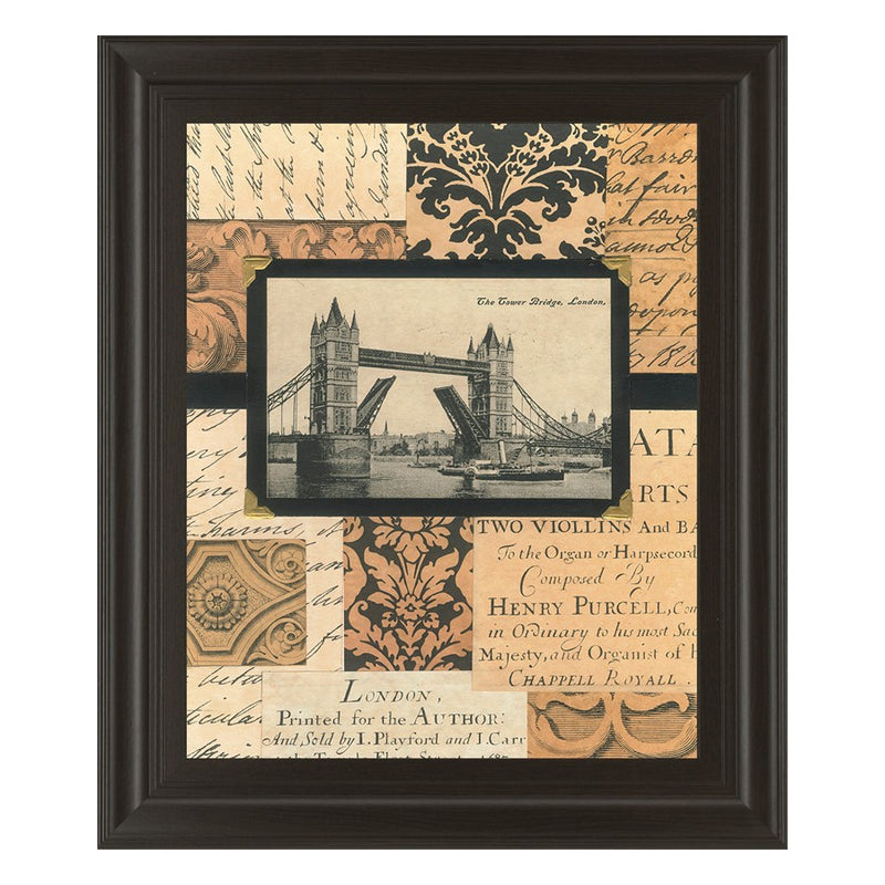 Classy Living Travel Collage II Wall Art 22"x26", Dark Chocolate Frame