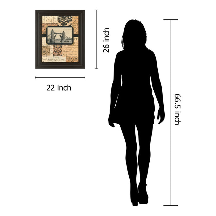 Classy Living Travel Collage II Wall Art 22"x26", Dark Chocolate Frame