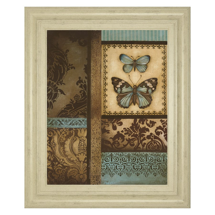Classy Living Garden Butterflies Wall Art 22"x26", Ivory Bliss Frame